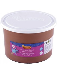 Bote pintura de dedos 500ml marron