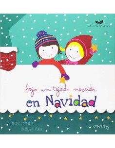 Bajo un tejado nevado en Navidad