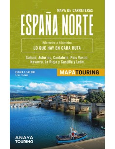 Mapa de carreteras de Espana Norte 1 340000 desplegable
