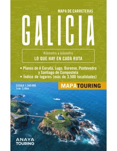 Mapa de carreteras Galicia desplegable escala 1 340000