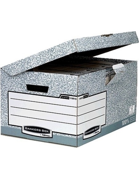 CONTENEDOR FELLOWES TAPA FIJA GRIS