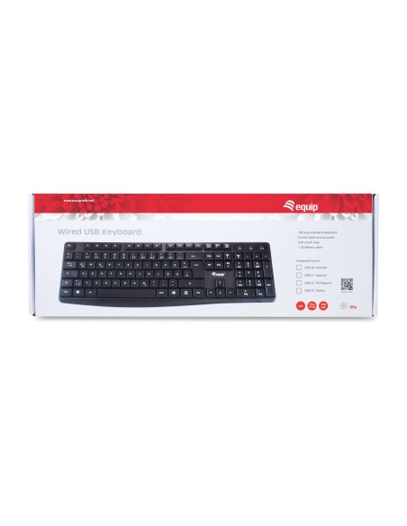 245211 teclado USB QWERTY Español Negro 245211 teclado USB QWERTY Español Negro