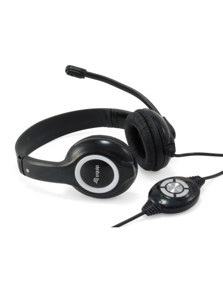 245301 auricular y casco Auriculares Alámbrico Diadema Llamadas/Música USB tipo A Negro