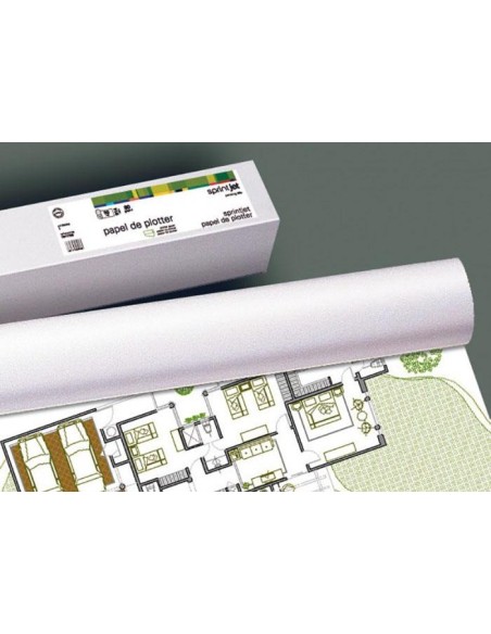 FABRISA ROLLO DE PAPEL PARA PLOTTER 914MM(36)X50M 80GR BLANCO OPACO
