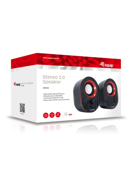245332 altavoz Negro, Rojo Alámbrico 3 W