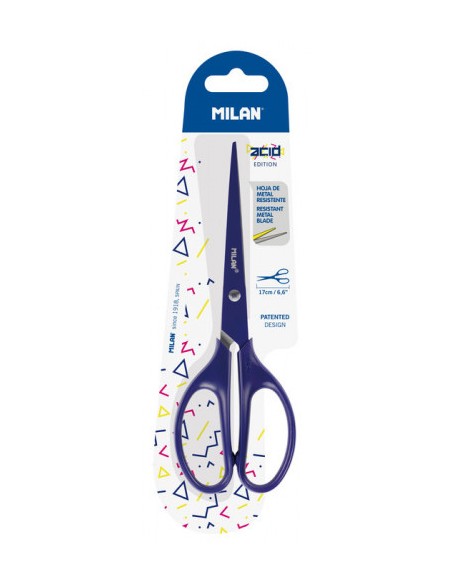 BLÍSTER TIJERAS DE OFICINA ACID AZUL 17 CM NUEVO MILAN BWM10425B