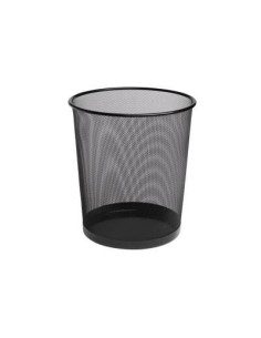 BISMARK PAPELERA DE REJILLA BASICA  PEQUEÑA 12 LITROS 275X210 MM NEGRO