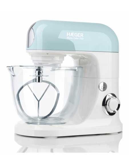 Glass Cake 700 Batidora de varillas 700 W Color aguamarina, Blanco