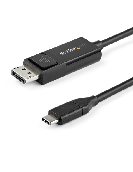 Cable de 2m USB C a DisplayPort 1.2 de 4K a 60Hz - Cable Adaptador de Vídeo Bidireccional DP a USB-C o USB-C a DP Reversible - H