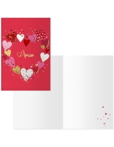 Pack 6 tarjetas felicitacion modelo valentin cupido 115x170mm