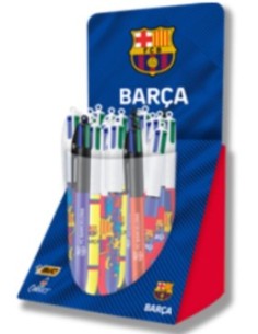 Exp 30 boligrafos bic 4 colores fc barcelona punta 1mm
