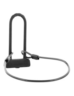 U-lock with cable for bike /e-scooter Negro Candado en U