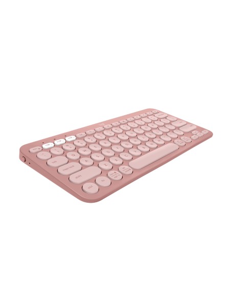 Pebble Keys 2 K380s teclado Universal RF Wireless + Bluetooth QWERTY Español Rosa