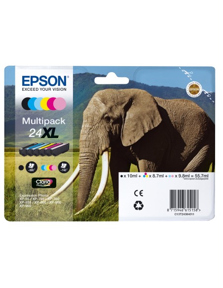 Elephant Multipack 6-colours 24XL Claria Photo HD Ink