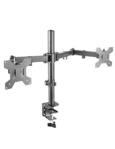 MARM2 Negro, Soporte de Monitor Dual de Brazo para Pantallas Hasta 27, Articulado y Regulable en Altura, Estructura Robusta, Co