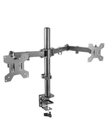MARM2 Negro, Soporte de Monitor Dual de Brazo para Pantallas Hasta 27, Articulado y Regulable en Altura, Estructura Robusta, Co