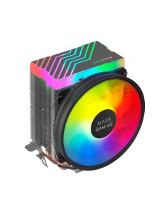 MCPU33, Disipador CPU Dual FRGB, 3 Heatpipes HCT, TDP 140W, Ventilador Ultra-silencioso PWM 11 cm, Color Negro