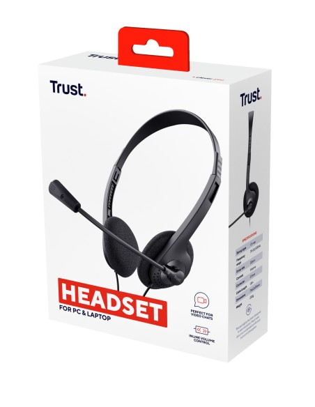 24659 auricular y casco Auriculares Alámbrico Diadema Llamadas/Música Negro