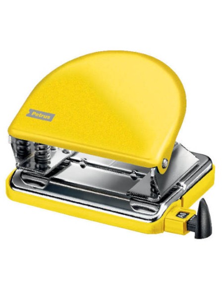 TALADRO METALICO MODELO 52 WOW CAPACIDAD 20 HOJAS COLOR AMARILLO METALIZADO PETRUS 626829