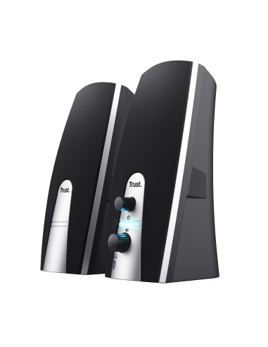 24660 conjunto de altavoces 5 W PC/ordenador portátil Negro, Metálico 2.0 canales