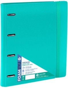 CARPEBLOCK FOAM STYLE VERDE A4 4 ANILLAS 35MM CON RECAMBI0