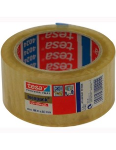 TESA CINTA DE EMBALAJE DE POLIOLEFINA TESAPACK C/ETIQUETA 66MX50MM TRANSPARENTE