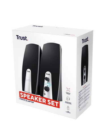 24660 conjunto de altavoces 5 W PC/ordenador portátil Negro, Metálico 2.0 canales