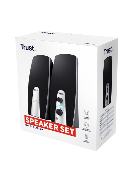 24660 conjunto de altavoces 5 W PC/ordenador portátil Negro, Metálico 2.0 canales