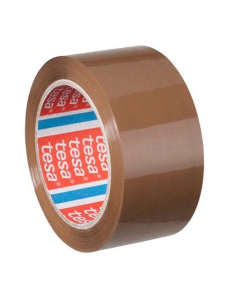 TESA CINTA DE EMBALAJE TESAPACK ADHESIVO ACRÍLICO (BAJO RUIDO) HABANA 50X66 -6UD-