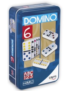 DOMINO COLORES DOBLE 6 JUGADORES METAL BOX
