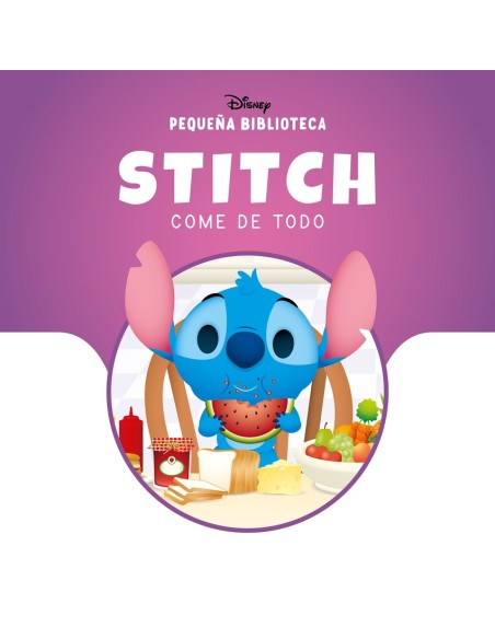 Pequena Biblioteca Disney Stitch come de todo