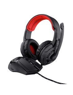 24761 auricular y casco Auriculares Alámbrico Diadema Juego Negro, Rojo