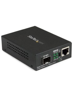 Conversor de Medios Ethernet Gigabit a Fibra con SFP abierto