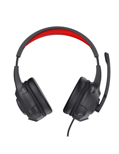 24785 auricular y casco Auriculares Alámbrico Diadema Juego Negro, Rojo