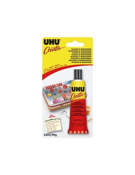 PEGAMENTO UHU CREATIV PLASTICO 33ML