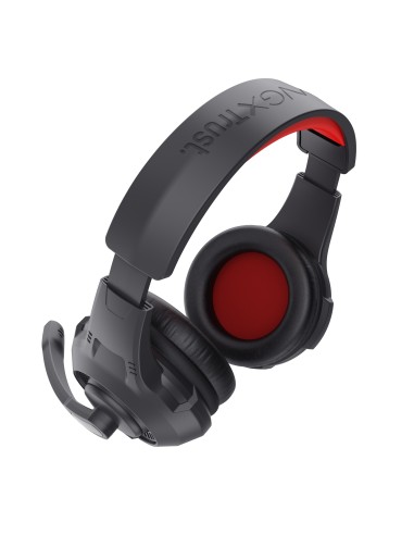 24785 auricular y casco Auriculares Alámbrico Diadema Juego Negro, Rojo