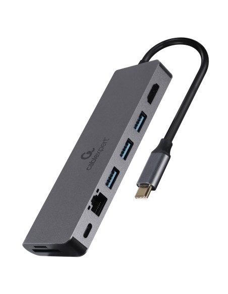 A-CM-COMBO5-05 hub de interfaz USB 3.2 Gen 1 (3.1 Gen 1) Type-C 5000 Mbit/s Gris