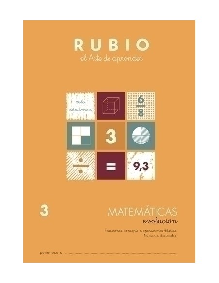 CUADERNO RUBIO A4 MATEMATIC. EVOLUCION 3 - Pack de 10 unidades