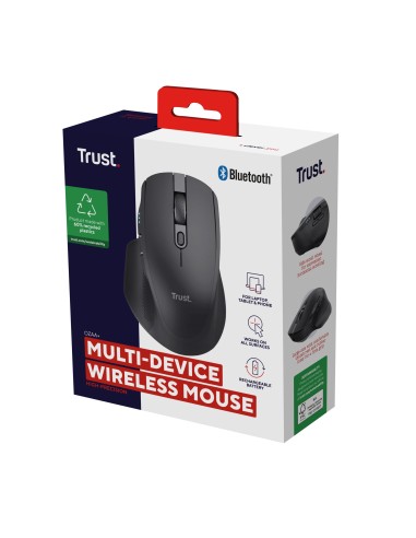 Ozaa+ ratón mano derecha RF Wireless + Bluetooth Óptico 3200 DPI