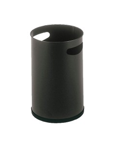 PAPELERA METALICA SIE 101 CON ASAS NEGRO 12L