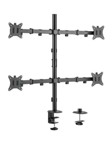 Soporte de escritorio articulado para monitor cuádruple de 17"-32