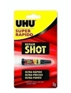PEGAMENTO UNIV. UHU REPAIR SHOT 2 g - Pack de 12 unidades