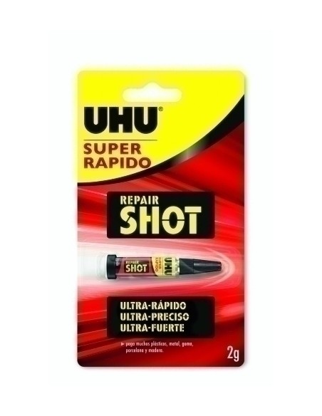 PEGAMENTO UNIV. UHU REPAIR SHOT 2 g - Pack de 12 unidades