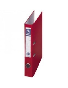 DOHE ARCHIVADOR CARTÓN RIGIDO FORRADO PP PALANCA FOLIO LOMO ESTRECHO RADO ROJO -12U-