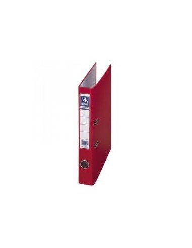 DOHE ARCHIVADOR CARTÓN RIGIDO FORRADO PP PALANCA FOLIO LOMO ESTRECHO RADO ROJO -12U-