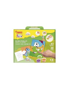 Kit pinta con arena de colores dinosaurios play ampfun