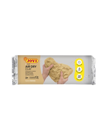 Pasta para modelar air dry clay jovi 500g ocre