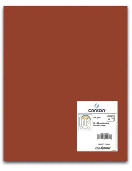 Paq 25 cartulinas iris 50x65 cm color chocolate 185 g