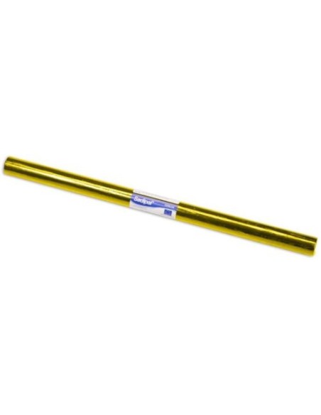 Rollo 25 hojas microperforadas celofan amarillo 050x1625 m
