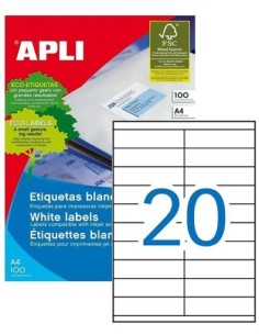 C 100 hojas etiquetas ft im 105x29 apli cantos rectos